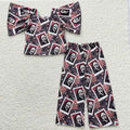 Baby Girls Halloween Calling Bell Bottom Pants Set