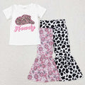 Baby Girls Western Howdy Hat Tee Shirt Bell Pants Clothing