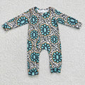 Baby Infant Diamond Leopard Western Romper