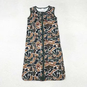 Baby Newborn Fall Camo Brown sleep sack