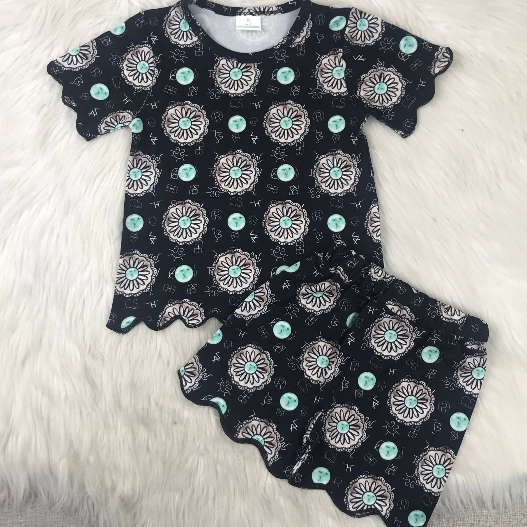 Black branded matching set