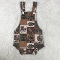 Children's patchwork overalls with patterns 