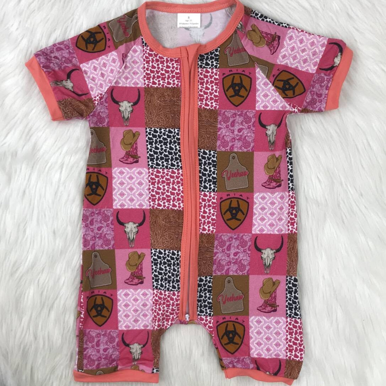 Pink yeehaw bamboo outfit